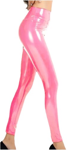 Lack vinyl leggings rosa - leggings, gr.xl
