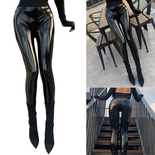 Damen wetlook leggings - damen,