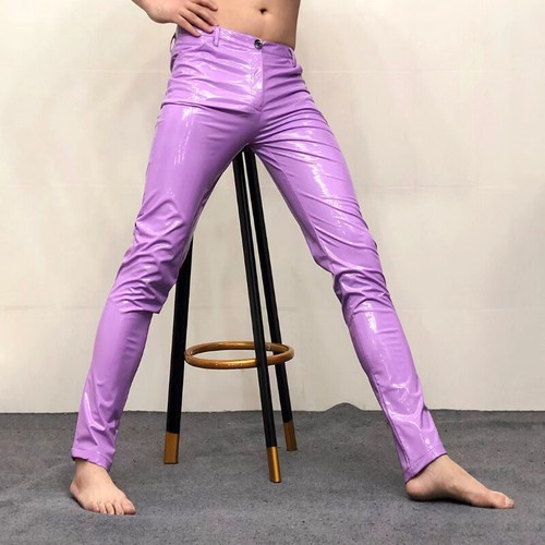 Herren kunstleder hose - herren,