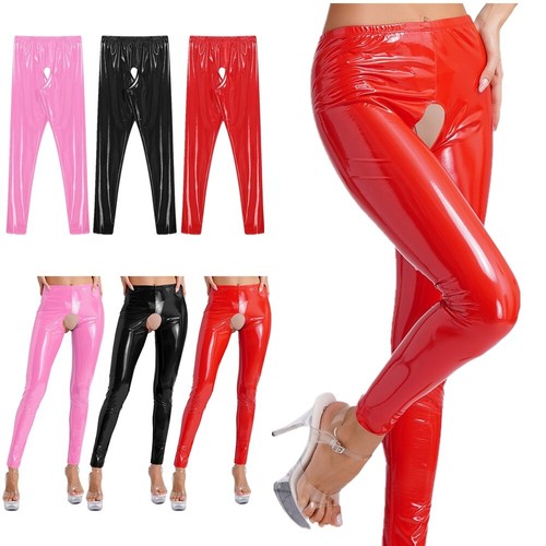 Damen lackleder leggings - damen,