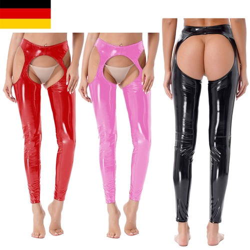 Damen wetlook kunstleder - wetlook,