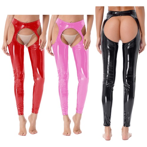 Damen hose wetlook leggings - de,