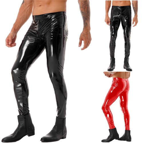 Herren glänzend wetlook leder - wetlook,