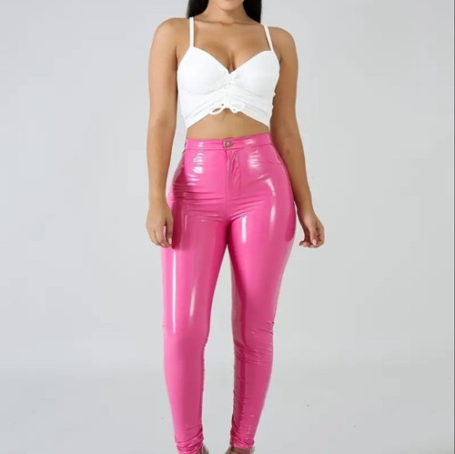 Schmale hose slim fit leder - schmale,