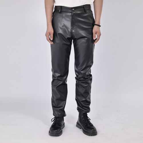 Herren kunstleder hose schwarz - kunstleder,