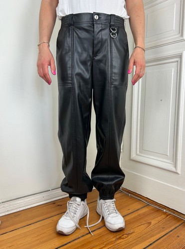 Lack lederhose hose schwarz - lack,