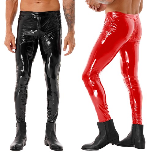 Herren wetlook hose leder - herren,