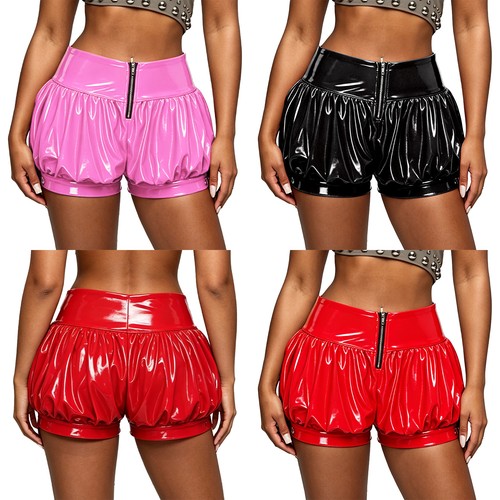 Damen wetlook shorts lack - damen,